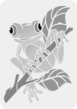 7.5"x10" Clear Plastic Stencil - Frog (SC449) (more colors)*****