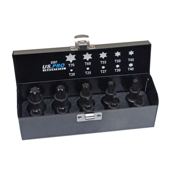 Set Di 15 Chiavi A Bussola Torx Impact 1/4 3/8 1/2 T6-T70 - Foto 12