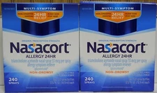 Nasacort 24 Hour Multi-Symptom Allergy Sprays 2X240=480 Sprays Exp 03/2026