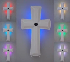 MEIRA Light Cross WHITE (motion sensor controlled 10" illuminating wall cross)