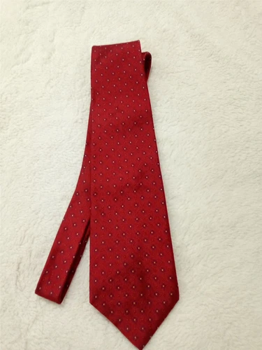 Vintage Polo Ralph Lauren Necktie Mens Red Shirt Tie 90s Silk USA Spotted
