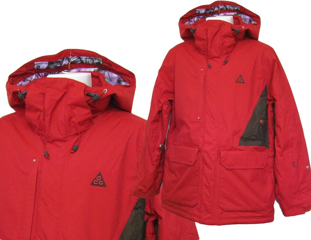 New NIKE Mens ACG FITSTORM THERMORE Jacket Parka Coat Red M eBay