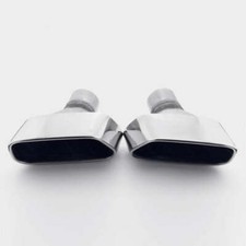 Pair Slant Square Out Exhaust Tips 2-14 2.25 Inlet 304 Stainless Steel Pair Slant Square Out Exhaust Tips 2-14 2.25 Inlet 304 Stainless Steel