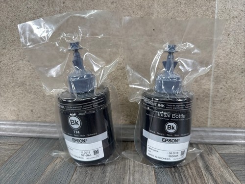 X2 Black XL Ink Bottle 140ml for Epson EcoTank ET-3600, ET-4550, Sealed Expired - Picture 2 of 8
