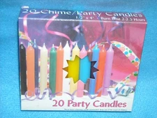 Christmas Angel Chime Candles, Mixed Colors, 2 each, Box 20, NIB, 1/2" by 4" 