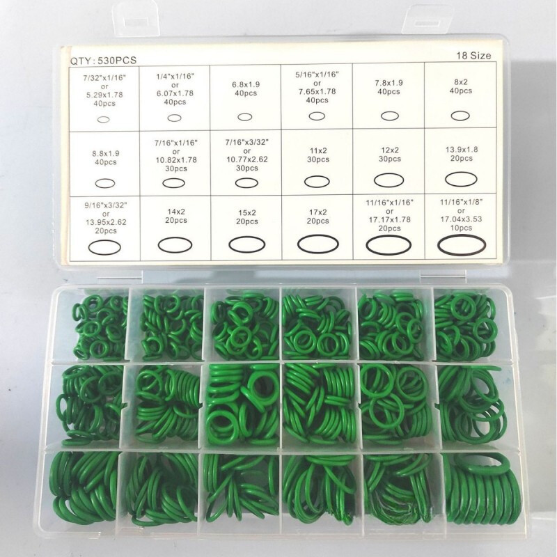 530Pieces Rubber O-Ring Assortment Kit 18 Sizes NBR Sealing Gasket Set