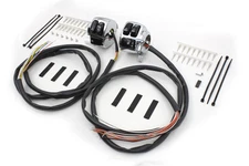 Handlebar Control Switch Housing Kit Chrome fits Harley Davidson