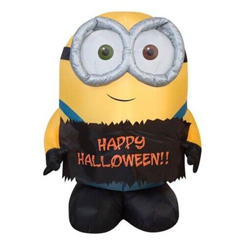 Despicable Me Minions Bob Halloween Inflatable 3 Foot Tall Gemmy 2015 Decor Yard - Picture 1 of 10