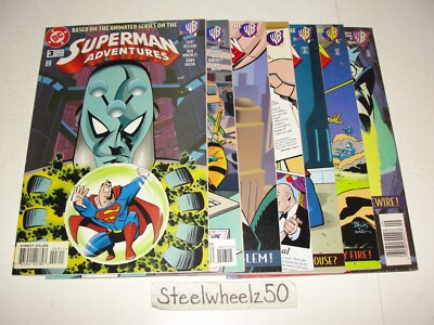 Superman Adventures 7 Comic Lot DC 1997 #3 7 8 9 11 12 23 Livewire Brainiac Lex