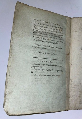 DISCOURS SUR LE PATRIOTISME 1788 REVOLUTION FRANCAISE - Picture 8 of 8