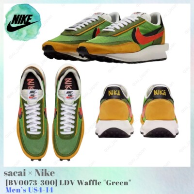 sacai × Nike LDV Waffle Green BV0073-300 Men's US4-14 NEW