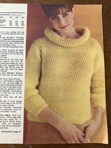 Vintage 1960s Womans Weekly 7 Knitting Patterns Booklet See Photos Fast Shipping - Picture 4 of 10