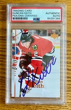 Duncan Keith 2007-08 Upper Deck #32 Signed Card Auto PSA RARE C