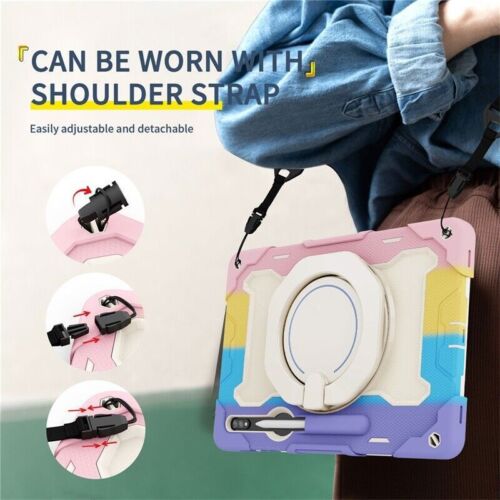 Tablet Armor Stand Hard Case Cover For Samsung Galaxy Tab S7 FE S8+ S9 Ultra - Picture 5 of 91