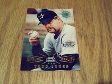 TODD JONES  VIRTUAL REALITY TOPPS STADIUM CLUB 1995  BASEBALL CARD # 65