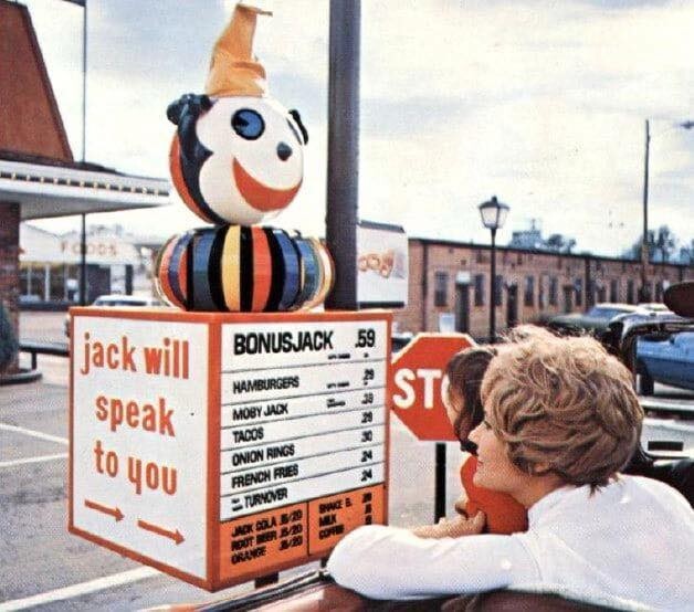 Jack in the Box drive through in 1970 POSTER 24 X 18 Inches