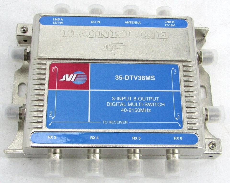 TV Antenna Digital Multi Switch For Satellite 3-In 8-Out UHF/VHF/FM Diplexer Kit - Image 2 of 4