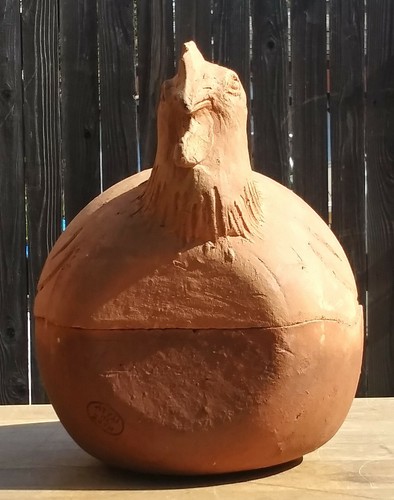 Cazuela de Terracota Vintage Plato Hecho a Mano "Gallina" Hecho en Italia 8" x 12" x 10" - Imagen 5 de 12