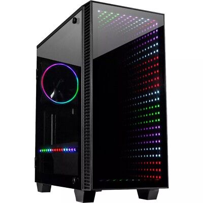 Gaming PC 360 GradLicht Inter-Tech X-608 Infinity-Mirror, Tower-Gehäuse(schwarz)