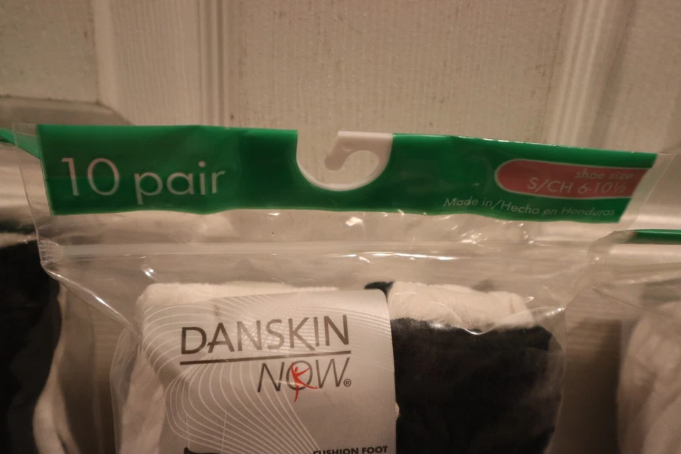 50 pares de calcetines tobilleros Danskin Now para niñas niños pequeños 6-10,5 *5 bolsas de 10 pares* Foto 4 de 4