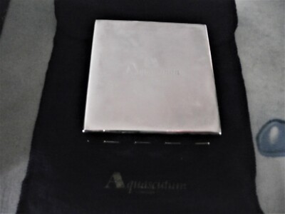 AQUASCUTUM - SILBER SCHMUCKKÄSTCHEN / SCHMUCKKÄSTCHEN - KLAPPDECKEL - BESCHRIFTET AQUASCUTUM 