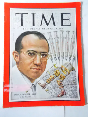 TIME Magazine Polio Fighter Jonas Salk Cover-March 29, 1954