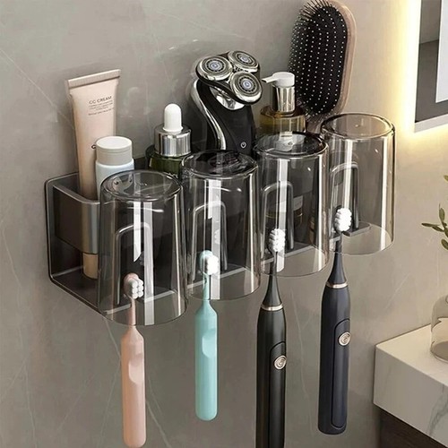 Toothbrush Holder Toothpaste Organizer Toothbrush Rack for Bathroom - Picture 6 of 20