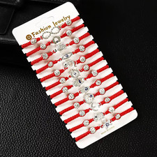 12pcs Bracelets Set Men And Women Adjustable Woven Red Bracelet Accessories HOT