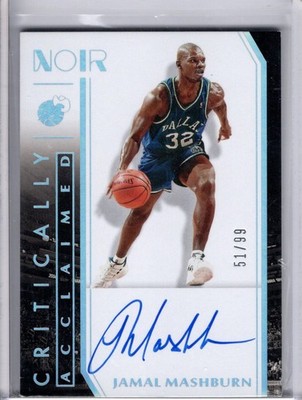 Jamal Mashburn Basketball #CA-JMA Critically Acclaimed Signatures SNAU Dallas