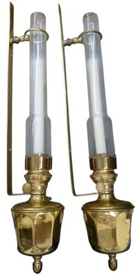 Kosmos Brenner Brass Wall Sconce Candleholders Antique Collectible Decorative
