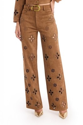 Kaia Suede High Rise Classic and Petite Jeans Cognac  THE NOLI SHOP