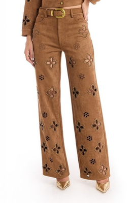 #ad #ad Kaia Suede High Rise Classic and Petite Jeans Cognac THE NOLI SHOP $28.99