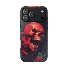 For iPhone / Galaxy / Pixel Red Skeleton Terrifying Skull Phone Case
