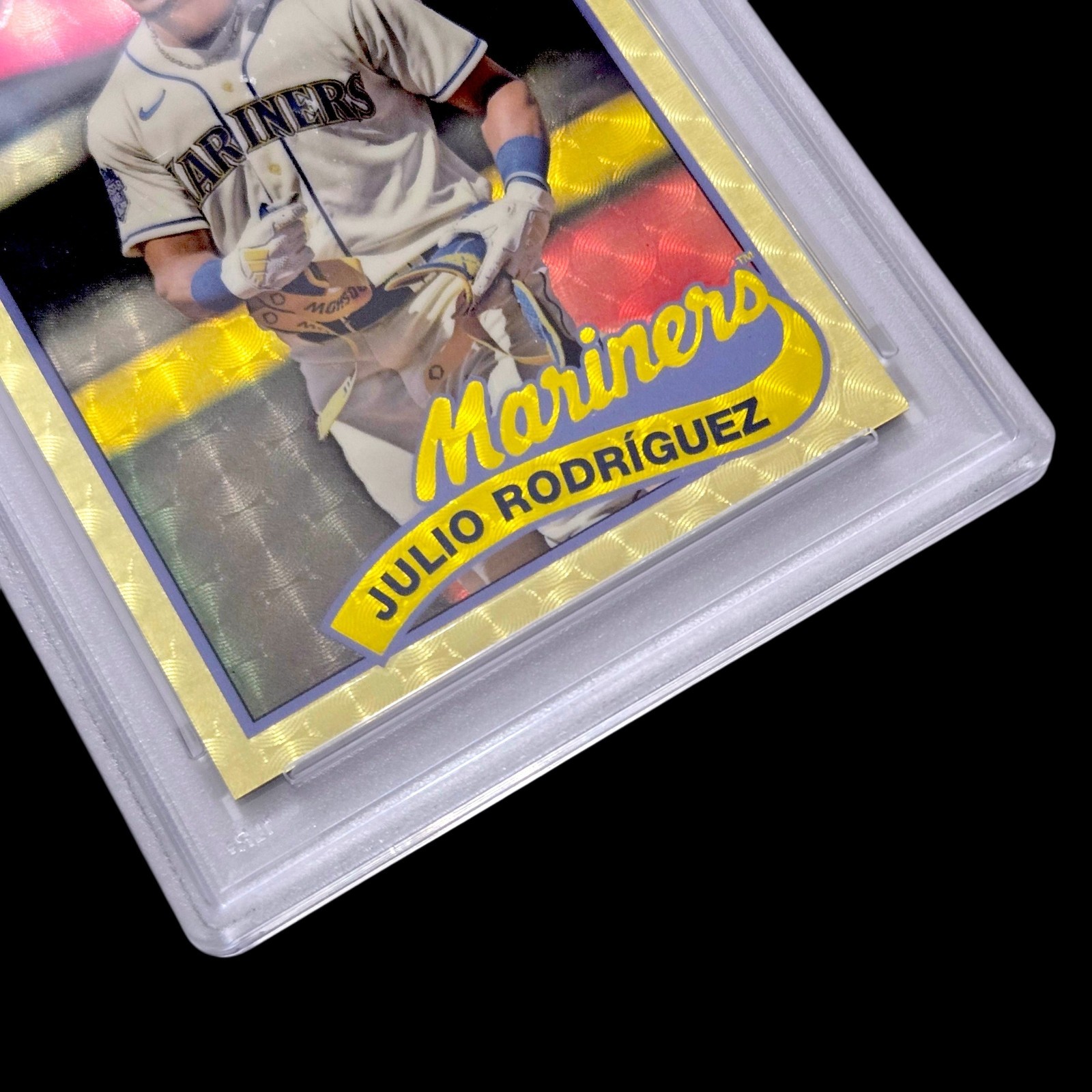 2024 Topps Chrome JULIO RODRIGUEZ 1989 Design 35th Ann. Superfractor 1/1 PSA 9 view 2