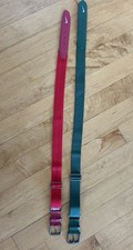 Lot of 2 Nike Baseball Belts Teen Adult Unisex Adjustable Green & Red