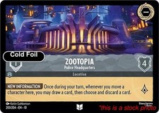 Zootopia - Police Headquarters Lorcana TCG 10 - 203/204 Cold Foil