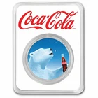 Coca-Cola® 1 oz Silver Polar Bear Colorized Round