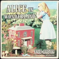 Alice In Wonderland 3d View-Master 3 Reel Packet - 21 Full Color 3d Images