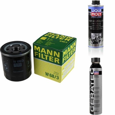 MANN-FILTER ÖLFILTER W 68/3 + LIQUI MOLY Cera Tec 3721 + Motorspülung 2427