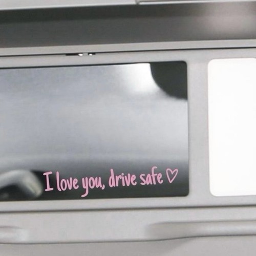 I love you❤️drive safe Rearview Mirror Funny Vinyl Window Decal Sticker Car - 第 3/19 張圖片