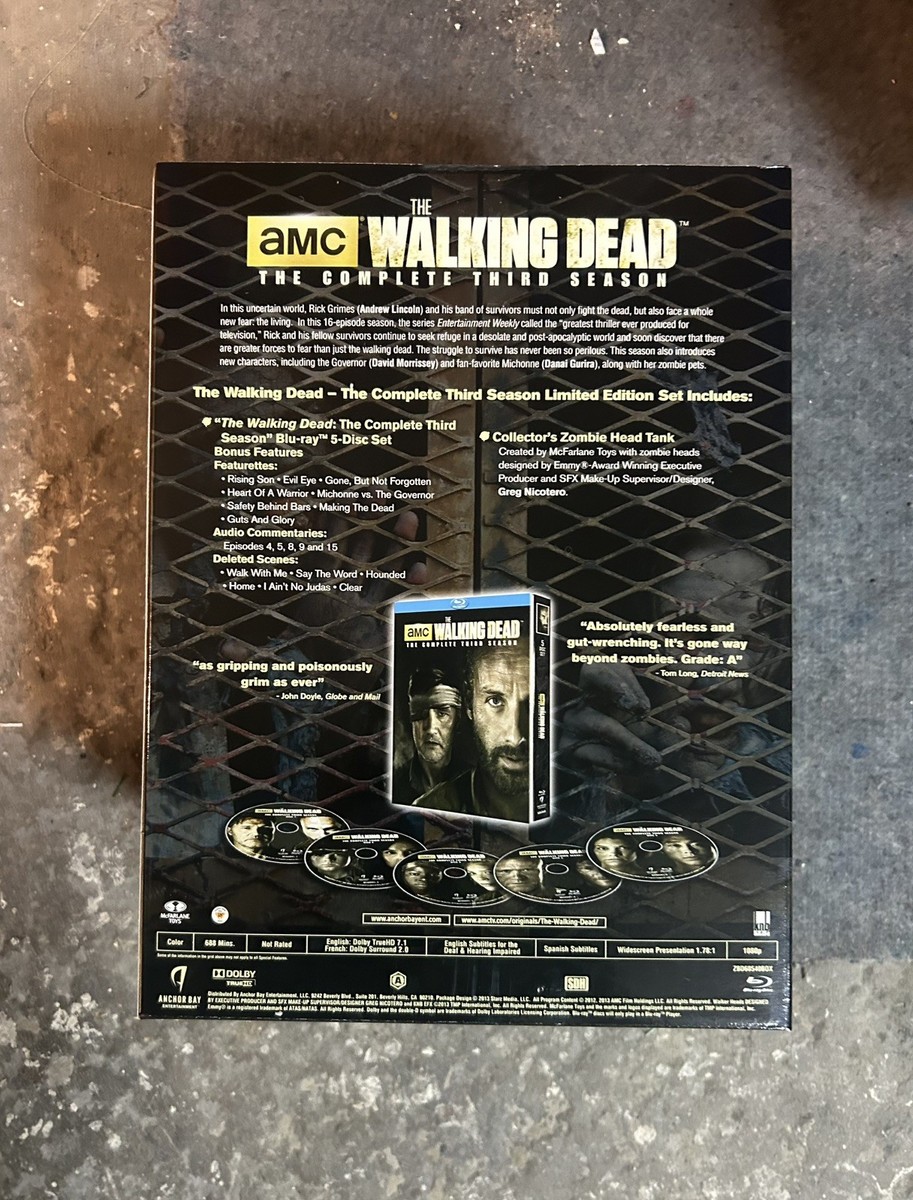 The Walking Dead: the Complete Third Season (Blu-ray, 2012) for