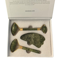 Brand New MO VALUES Natural Jade Roller/Massage Your Beauty Secret 3 Piece Set