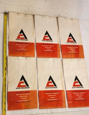Lot Of 6 Allis Chalmers Vintage Parts Bags Look