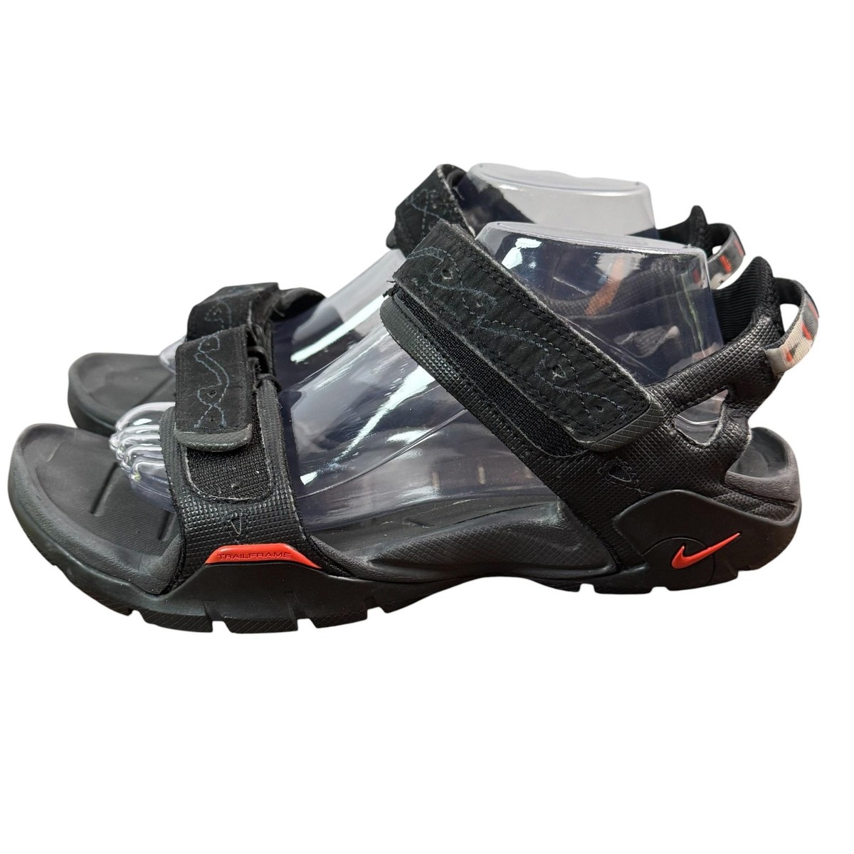 Y2K Nike ACG Shoes Mens Size 10 Black Slide Sandals Adjustable