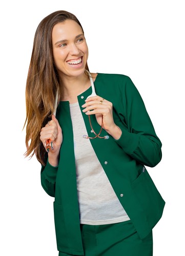 Adar Women Medical Nursing Workwear Uniform Long Sleeve Warm Up Scrub Jacket - Picture 110 of 140