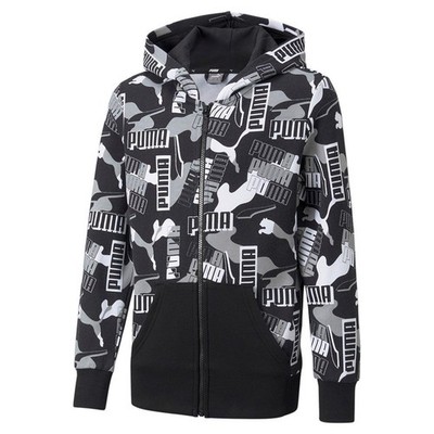 Junior Alpha AOP Full Zip Puma Sweatshirt