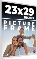 23x29 Frame White Wood Picture Photo Frame with UV Acrylic and Acid Free Backing