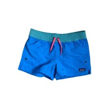 Patagonia Girls Costa Rica Baggies Shorts 3in Vessel Blue 67088 Size XL 14 NEW