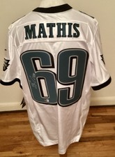 Philadelphia Eagles Autographed Authentic Road White Evan Mathis Jersey