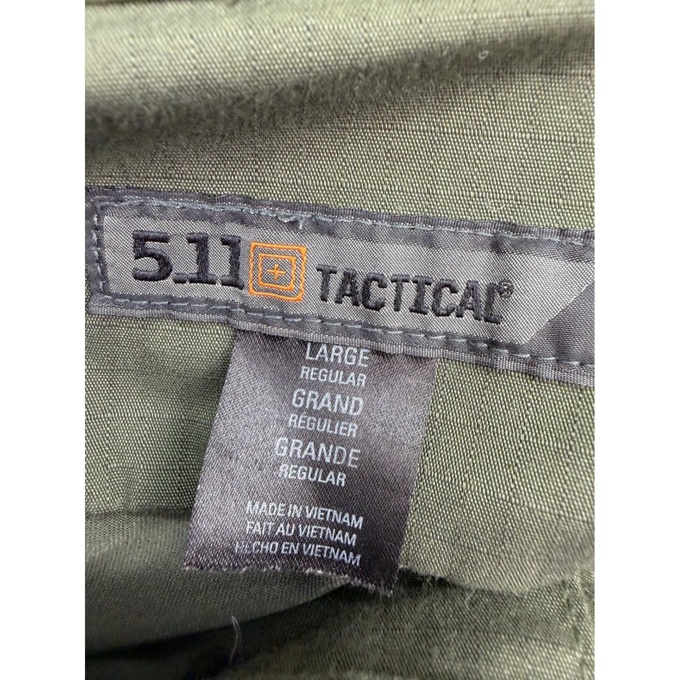 5.11 Stryke TDU Rapid Tactical Men's Long Sleeve Button Up Shirt Green Large - Image 3 of 4